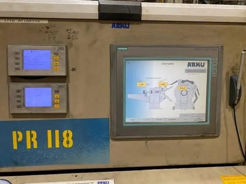 USED ARKU FEED / STRAIGHTEN "ZIGZAG" COIL LINE, Year: 2010