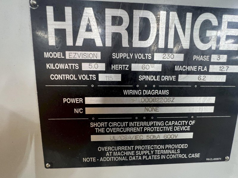 BRIDGEPORT HARDINGE EZ VISION 3-AXIS CNC KNEE MILL