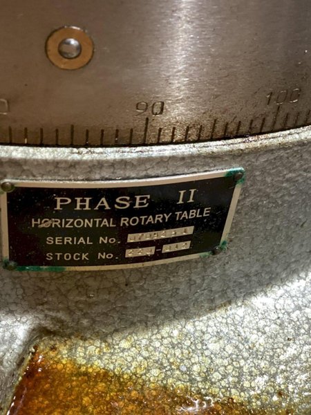 PHASE II 220-012 HORIZONTAL ROTARY TABLE USED