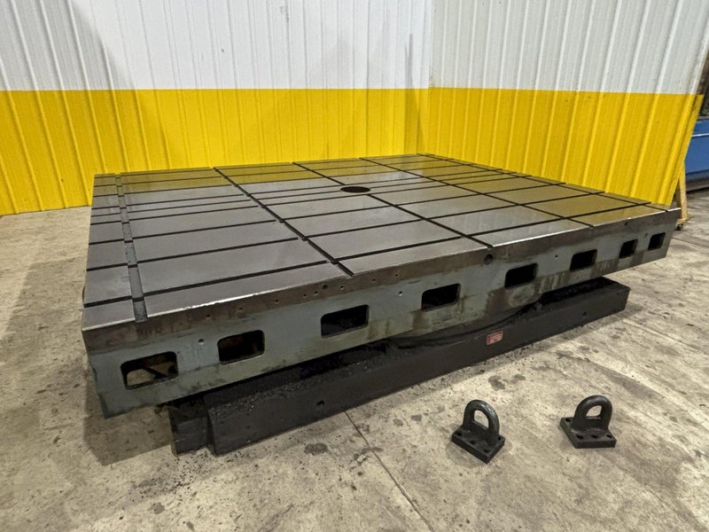 96" X 120" GIDDINGS &amp; LEWIS T SLOT POWERED AIR LIFT ROTARY TABLE: STOCK #22066