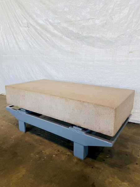 48" X 96" X 16" HERMAN PINK GRANITE SURFACE PLATE. STOCK # 0313522