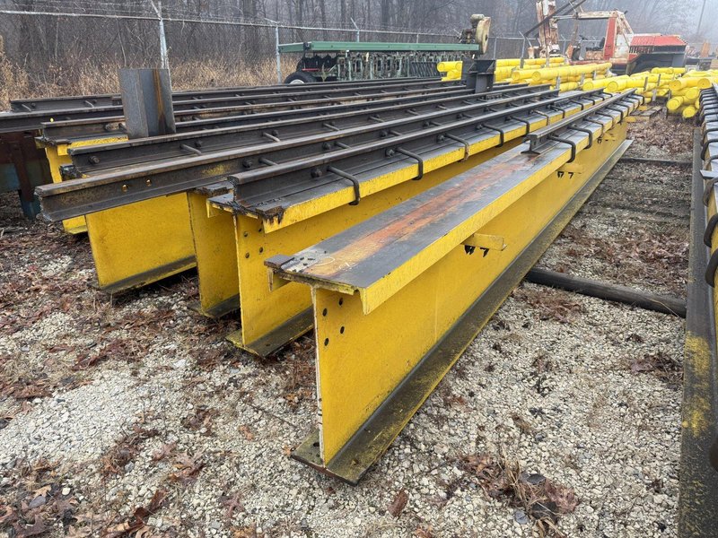 150’ LONG X 15 TON CRANE RUNWAY SYSTEM, INCLUDES I-BEAM RUNWAY &amp; UPRIGHTS: YOBRO #24732
