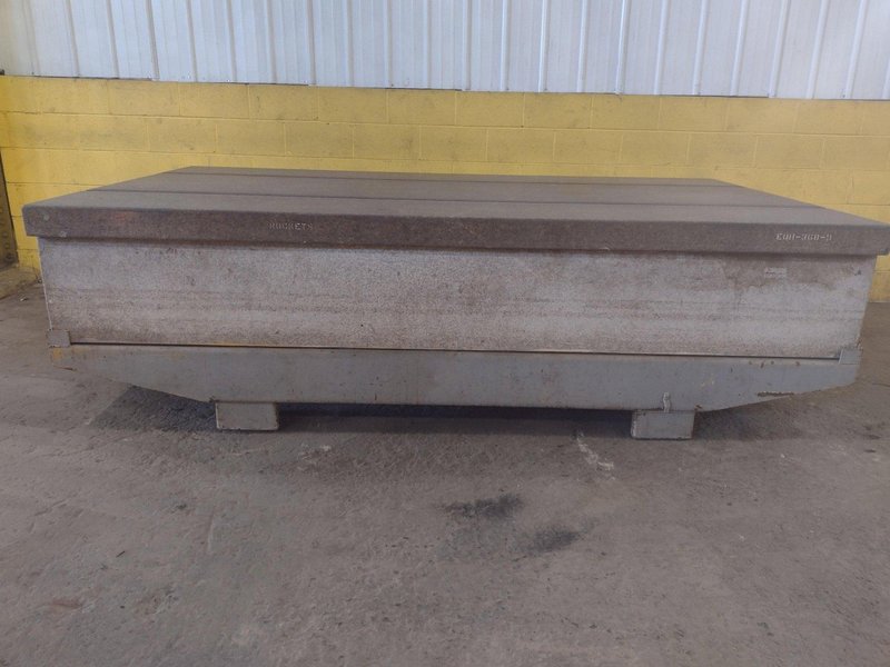 108" X 60" X 18 GREY GRANITE 2 LIP T-SLOTTED SURFACE PLATE: STOCK 17377