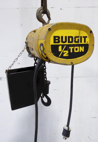 1/2 Ton Budgit Electric Chain Hoist, 32 FPM, Pendant, 1/2 HP,  Low Price