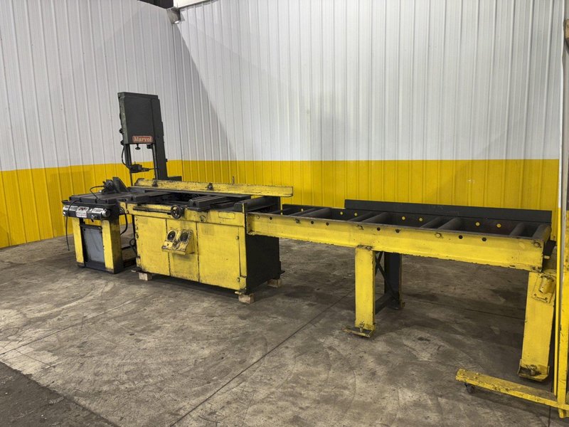18” X 20” MARVEL MODEL #81/M4 AUTOMATIC MITRE HEAD VERTICAL BAND SAW &amp; FEED TABLE: STOCK #23277