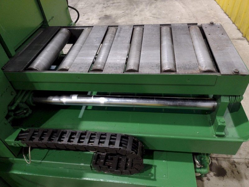 12" X 12" HYD-MECH MODEL #H-12A FULL AUTOMATIC FEED HORIZONTAL BANDSAW PLC 100 CONTROLS: STOCK #22130