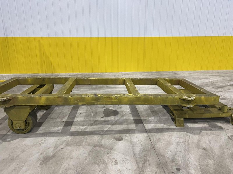 10,000 LBS X  42" X 120" HEAVY DUTY MOBILE TRANSFER CART WITH FORK POCKETS: STOCK #20244