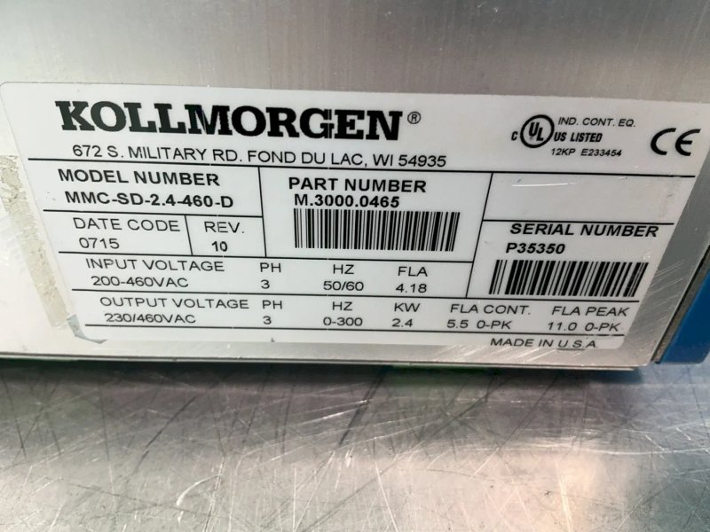 Kollmorgen  Servo Drive  - Mmc-sd-2.4-460d