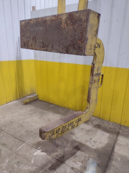 10 TON X 40" WIDE MAZZELLA C-HOOK CRANE COIL LIFTER: STOCK #23568