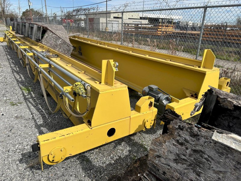 50 TON X 42'8"' PROSERV ANCHOR DOUBLE GIRDER OVERHEAD BRIDGE CRANE. STOCK # 0871724