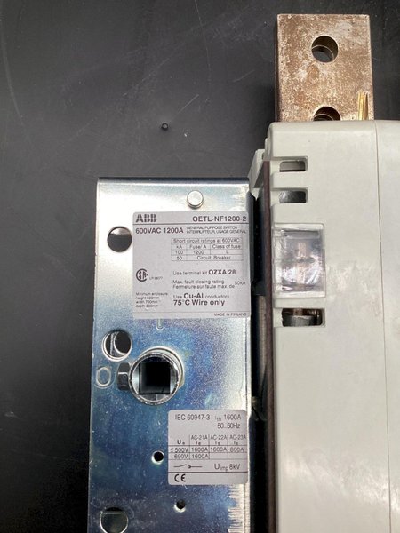 ABB OETL-NF1200-2 General Purpose Disconnect Switch USED