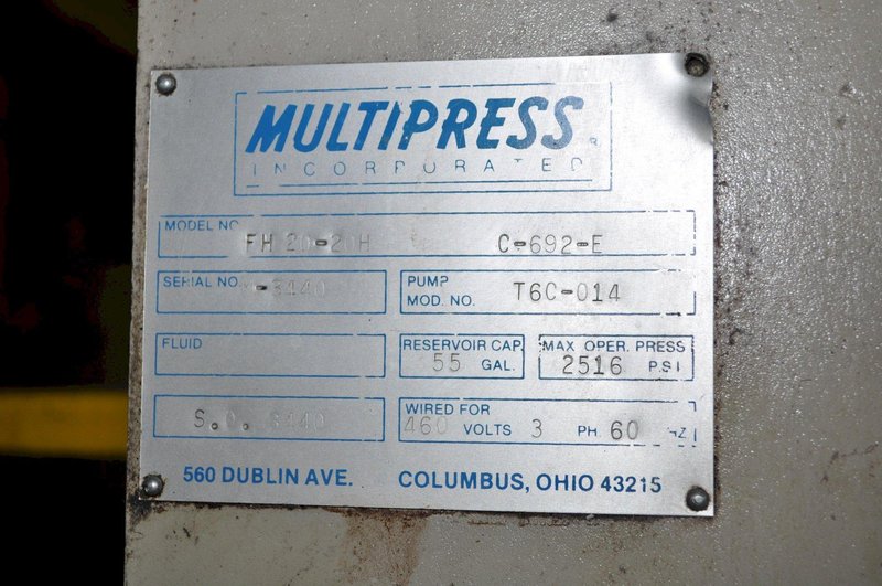 20 Ton Denison Hydraulic Press