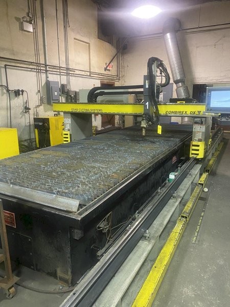 5' 6" x 21'6" ESAB MODEL #COMBIREX DX3000 GANTRY STYLE PLASMA CUTTING MACHINE: STOCK #16510
