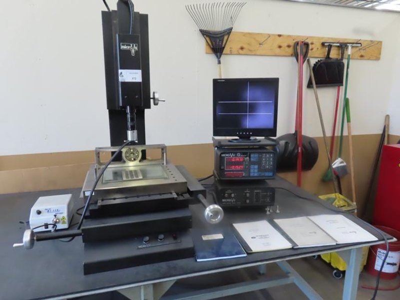 Micro-Vu Model 30 2 Video Measuring System w 2 Axis Micro-VU DRO w Q16 Metrology Computer- Auction Item