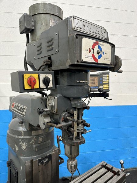 2 HP ATLAS / CLAUSING RAM TYPE VERTICAL MILL STOCK #77243