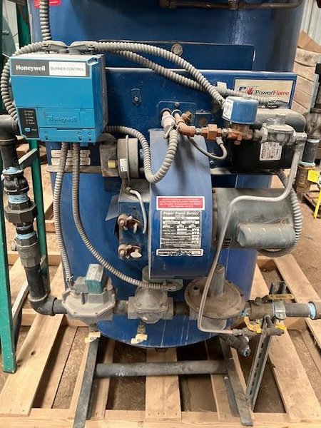 25 HP Hurst 4VT-G-25-150 Cyclone Steam Hi-Pressure Vertical Boiler, 2007- Fully Serviced and Inspected