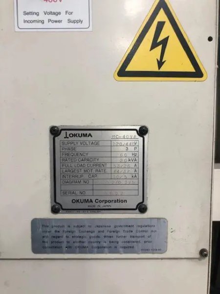 1996 OKUMA MC40VA | Machining Centers, Vertical