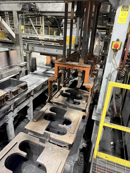 2019 Sinto 2 line mold handling system for tag# 26 Sinto 21 molds per side, mold transfers, hydraulic system and controls, weights and jackets, weight and jacket shifter, mold push off