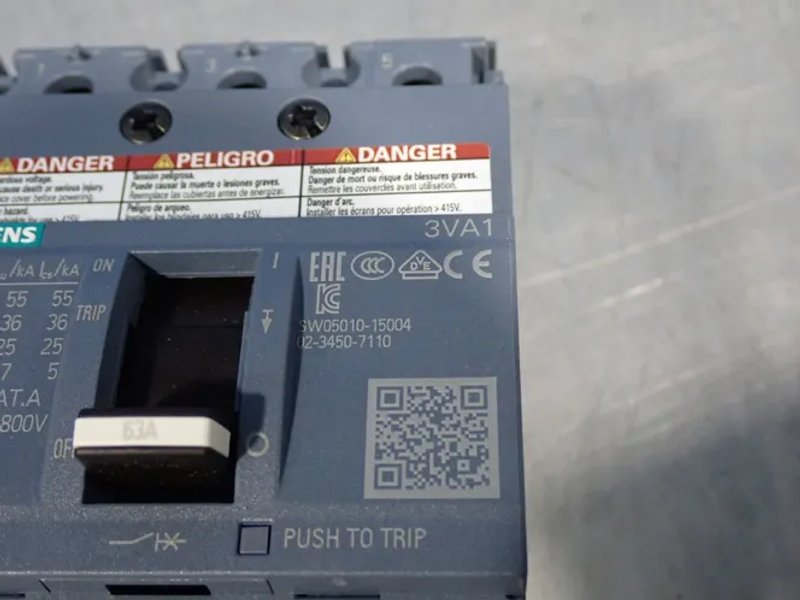 Siemens Circuit Breaker - 3va1063-4ed46-0aa0