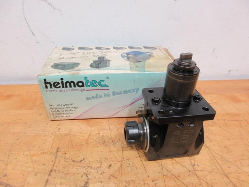 Heimatec (P/N: 8 030 45 120) BMT45 90 Deg Radial Milling and Drilling Head Live Tool Holder, ER25 collet- Auction Item