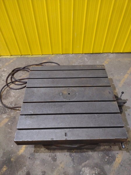 48" X 48" X 27,000 LBS LUCAS PNEUMATIC AIR LIFT ROTARY TABLE: STOCK 19781