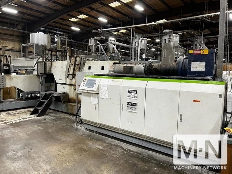 200 MM PURUI MODEL SJ200/32 DUAL EXTRUDER PELLETIZING LINE MFG 2018 (2) AVAILABLE