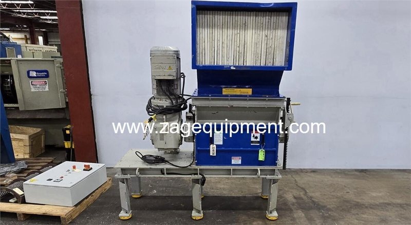 Zerma Used ZBS850 Shredder, Single Shaft, 20" x 33", 24 HP, 460V, Yr. 2015