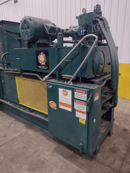 24" X 36" X 96" LONG AMERICAN MODEL #10447 HYDRAULIC HORIZONTAL BALER: YOBRO #24745