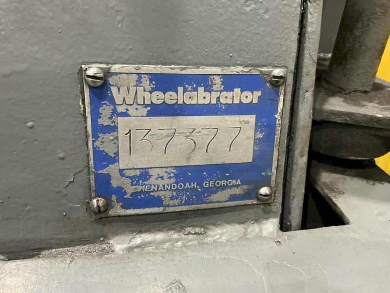 5 CU FT X 15 HP WHEELABRATOR TUMBLAST RUBBER BELT SHOT BLAST CABINET: YOBRO #25013