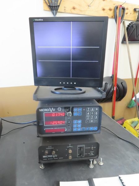 Micro-Vu Model 30 2 Video Measuring System w 2 Axis Micro-VU DRO w Q16 Metrology Computer- Auction Item