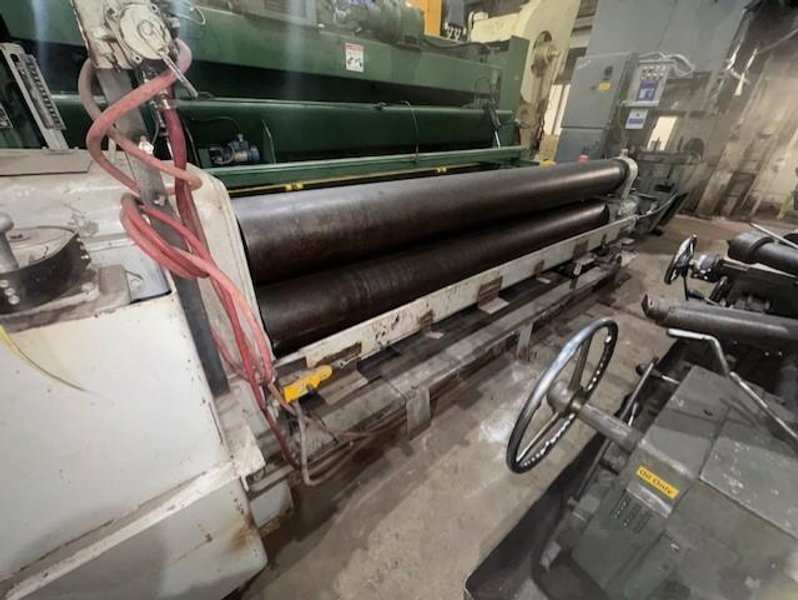 10' X 1/2" WEBB MODEL #9L-1210 3-ROLL INITIAL PINCH PLATE BENDING ROLL STOCK# 4472