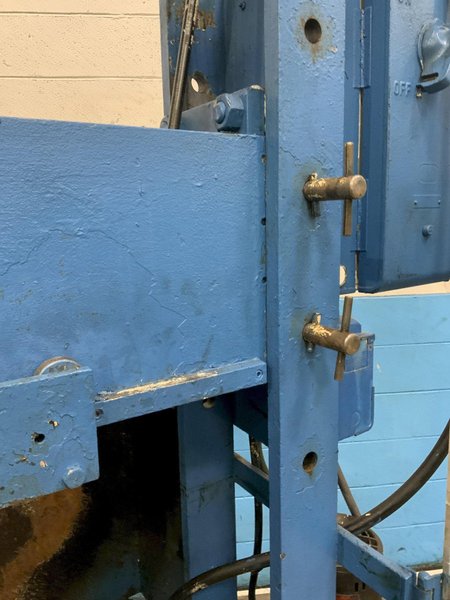 50 TON OTC HYDRAULIC TRAVELING BED H-FRAME PRESS: STOCK #80782