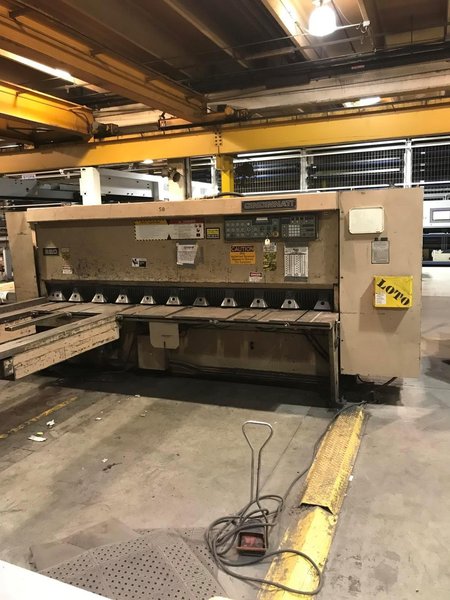 10' X 1/4" CINCINNATI 250HS HYDRAULIC SQUARING SHEAR. STOCK # 0417923