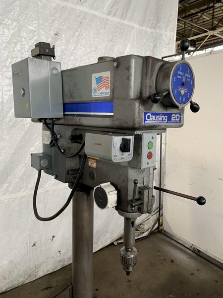 20" CLAUSING 2277 VARIABLE SPEED DRILL PRESS. STOCK # 0679924