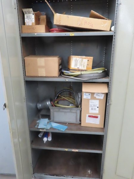 Cabinet 2 Door w Contents of Assorted Shop Supplies- Auction Item