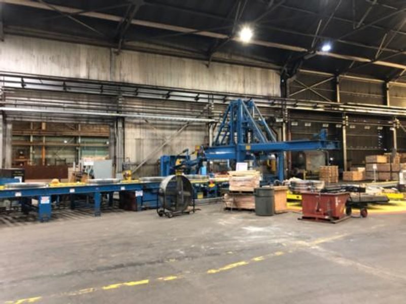 60" X .187" X 40,000# BRANER TURRET SLITTING LINE w/ 72" X 10K STAMCO PACKAGING LINE