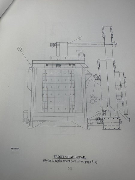 36" X 72" GOFF MODEL #3672D SPINNER HANGER SHOT BLAST CLEANING SYSTEM, NEW 2006: STOCK #22470
