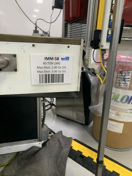 60 Ton LMG IMM-58 Two Shot Shuttle Table Injection Molding Machine, 2014