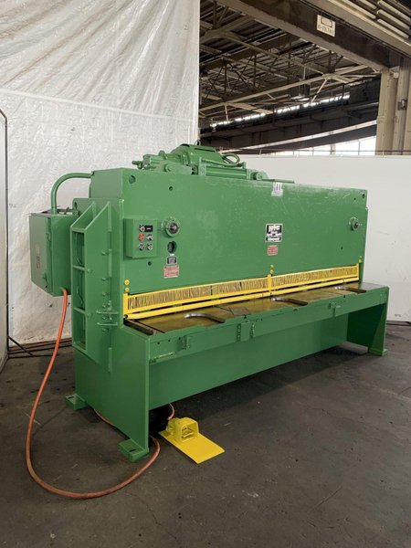 10' X 1/4" HTC MODEL 250-10A HYDRAULIC POWER SQUARING SHEAR. STOCK # 0684224.