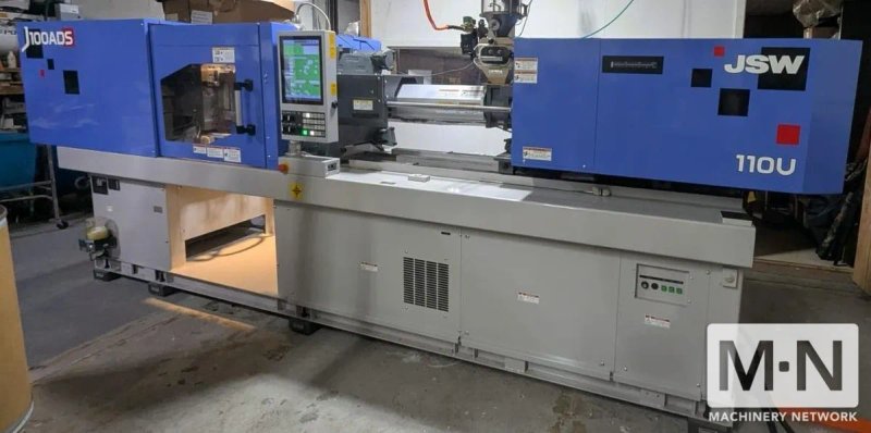 110 TON 4.8 OZ JSW MODEL J1000ADS-110U ELECTRIC INJECTION MOLDING MACHINE MFG 2020 DELIVERED NEW 2022