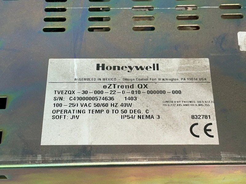 Honeywell  -50/60/-100-250 Eztrend Qxe - Tvezqx-30-000-22-0-010-000000-000
