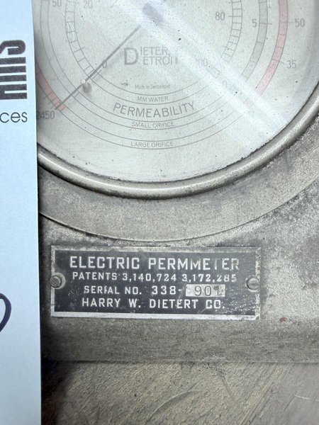 Dietert model 338 electric permmeter s/n 901