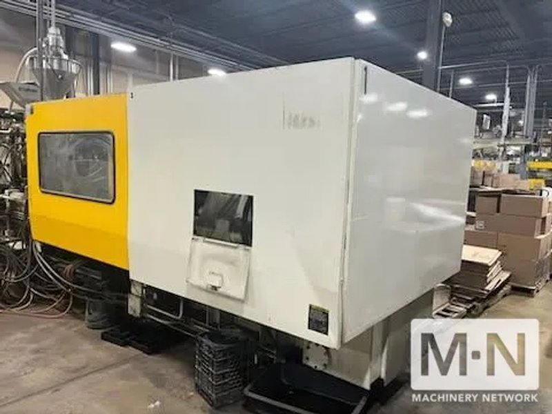 500 TON 63 OZ TOSHIBA MODEL ISGS500V10-27B  INJECTION MOLDING MACHINE MFG 1999