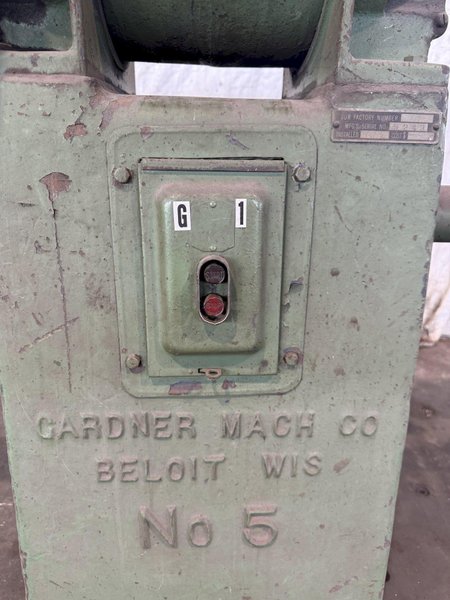 18" GARDNER NO. 5 ABRASIVE &amp; WIRE GRINDER. STOCK # 0672925