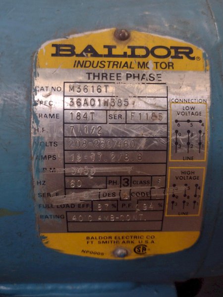 7.5 HP RYMAN ENGINEERING MODEL #712L LATHE TOOL POST GRINDER ABRASIVE BELT GRINDING HEAD: STOCK #15246
