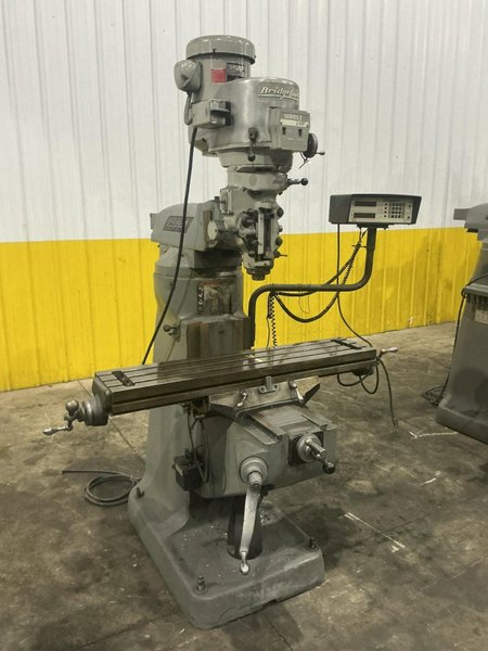 2 HP BRIDGEPORT SERIES I VERTICAL RAM TYPE KNEE MILL WITH DRO: YOBRO #26190