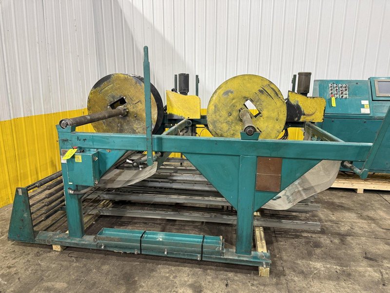 60" x 16 GAUGE IOWA PRECISION MODEL #GAF60-6 COIL SLEAR (SLITTING &amp; CUT-TO-LENGTH) LINE, WITH UNCOILERS &amp; SIDE PUNCHING / NOTCHING: YOBRO #24552
