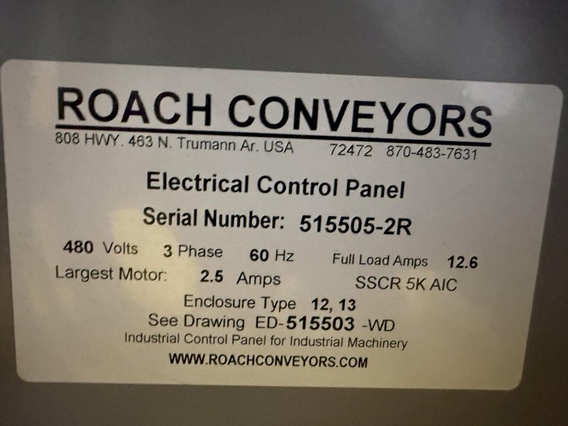 64 FT X 35" ROACH MODEL #TL2 TRUCKLOADER TWO-STAGE POWERED TELESCOPING ROLLER CONVEYOR: YOBRO #25707