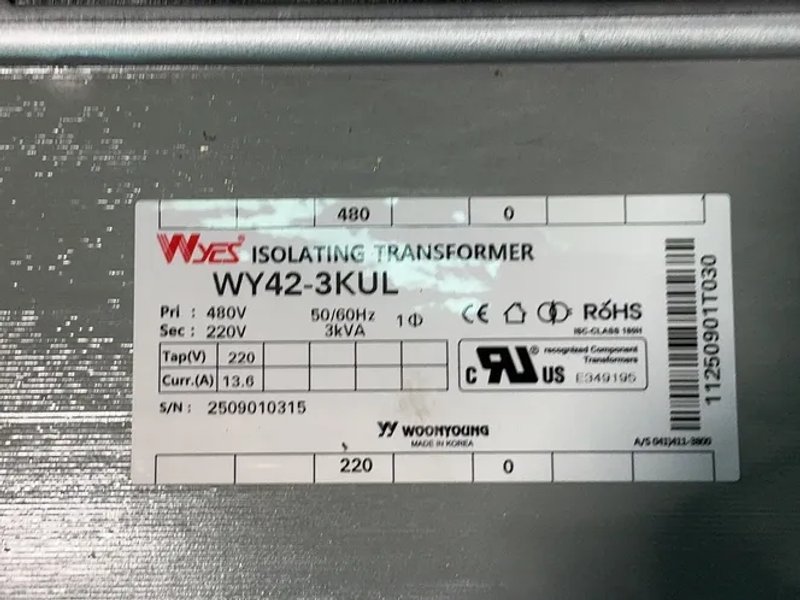 Wyes  3 Kva Isolating Transformer  - Wy42-3kul