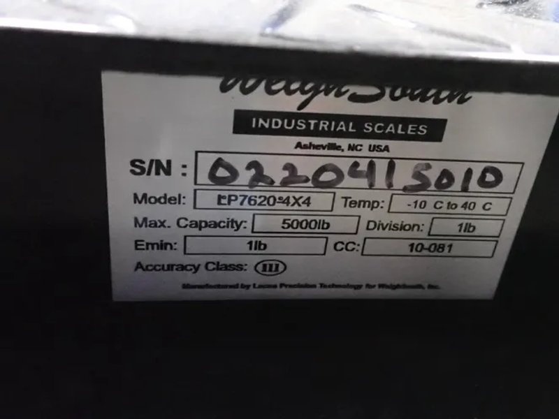 Industrial Scales  5000 Lbs / 48" X 48" Digital Floor Scale  - Lp760-4x4